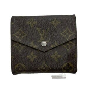 Vintage Louis Vuitton Monogram Portefeuille Elise Trifold Wallet Brown LV
